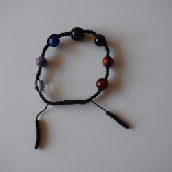 Chakra macramé-armbånd, herre størrelse